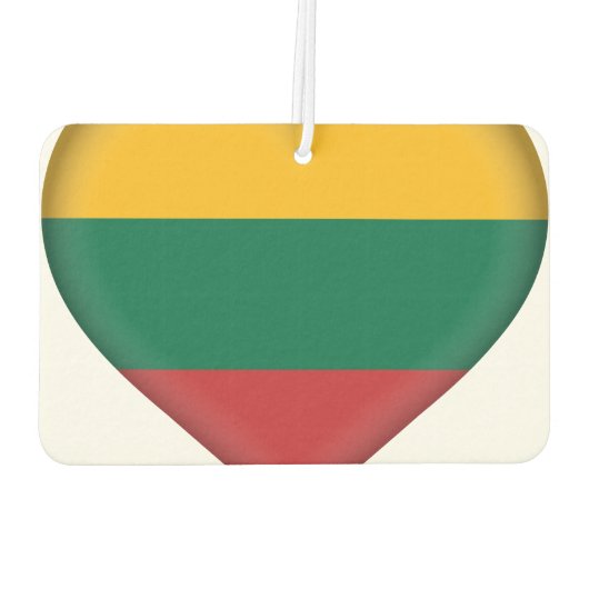 リトアニア国旗 カーエアーフレッシュナー (裏面)