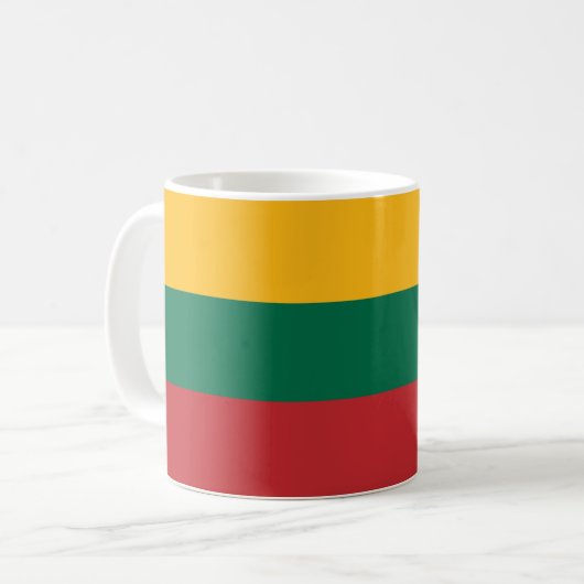 リトアニア国旗 コーヒーマグカップ (正面左)
