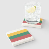 リトアニア国旗 ストーンコースター (横)