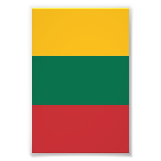 リトアニア国旗 フォトプリント            (正面)