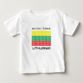 リトアニア国旗 ベビーTシャツ (正面)