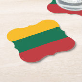 リトアニア国旗 ペーパーコースター (アングル)