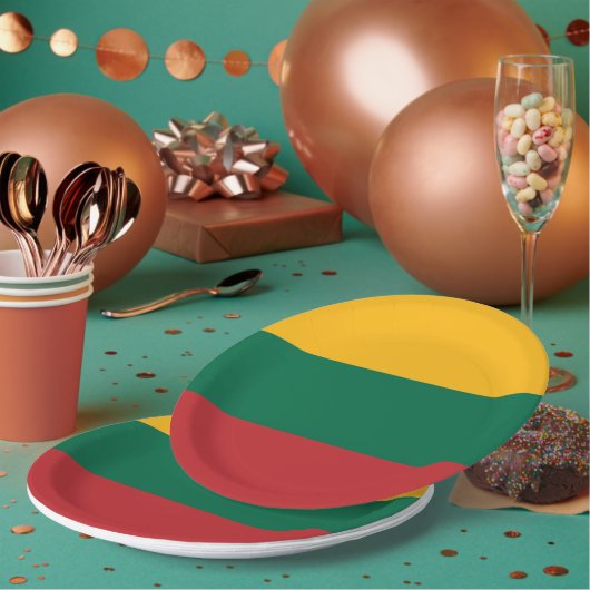 リトアニア国旗 ペーパープレート (複数)