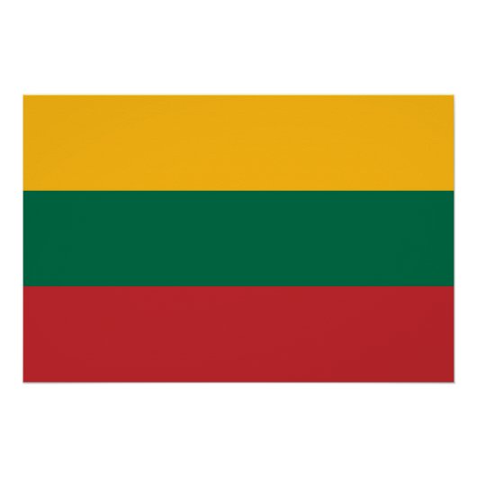 リトアニア国旗 ポスター (正面)