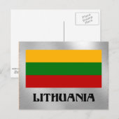 リトアニア国旗 ポストカード (正面/裏面)