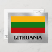 リトアニア国旗 ポストカード (正面/裏面)