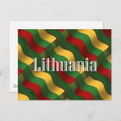 リトアニア国旗 ポストカード (正面/裏面)