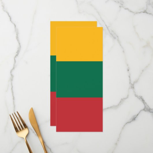 リトアニア国旗 メニュー (正面/裏面インサイチュ)