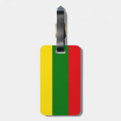 リトアニア国旗 ラゲッジタグ (裏面縦)