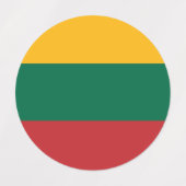 リトアニア国旗 ラベル (デザイン2)