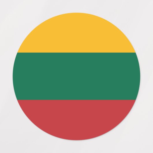 リトアニア国旗 ラベル (デザイン2)