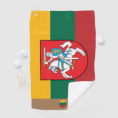 リトアニア国旗&リトアニアモノグラムの/ゴルフゴルフ ゴルフタオル (インサイチュ)