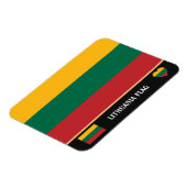 リトアニア国旗&リトアニア旅行,休日/スポーツ マグネット (左側)