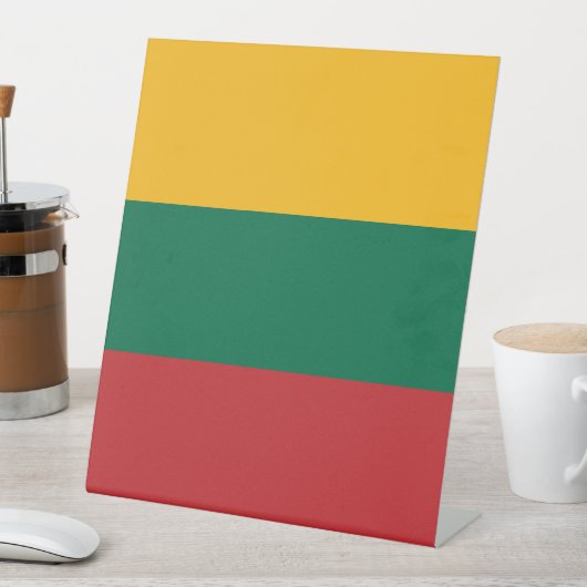 リトアニア国旗 台座サイン (インサイチュ)