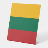 リトアニア国旗 台座サイン (正面)