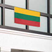 リトアニア国旗 横断幕 (ビルの外側)