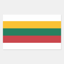 リトアニア国旗 長方形シール