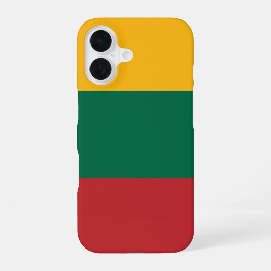 リトアニア国旗 iPhone 16ケース (裏面)