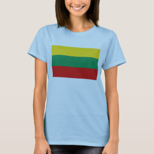 リトアニア国旗x地図Tシャツ Tシャツ