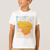 リトアニア地図 Tシャツ (正面)