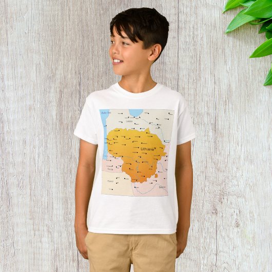 リトアニア地図 Tシャツ