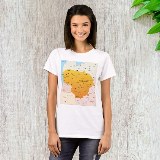 リトアニア地図 Tシャツ