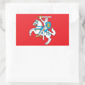 リトアニア州旗 長方形シール (バッグ)