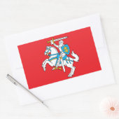 リトアニア州旗 長方形シール (封筒)