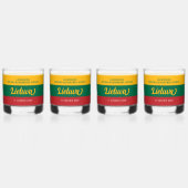 リトアニア独立記念日の国旗 ウイスキーグラス (裏面)