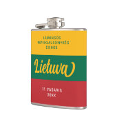リトアニア独立記念日の国旗 フラスク (左)