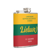 リトアニア独立記念日の国旗 フラスク (右)