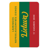 リトアニア独立記念日の国旗 マグネット (縦)