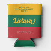 リトアニア独立記念日の国旗 缶クーラー (正面)