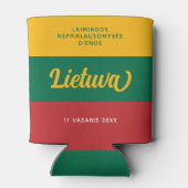 リトアニア独立記念日の国旗 缶クーラー (裏面)