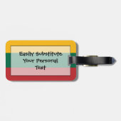 リトアニア簡単ID個人用フラグ ラゲッジタグ (裏面横)