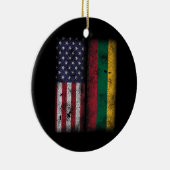 リトアニア米国国旗リトアニアリエトゥヴァ セラミックオーナメント (右)