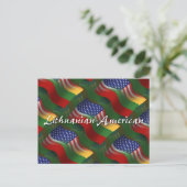 リトアニア系アメリカ国旗 ポストカード (スタンド正面)