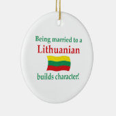 リトアニア語はキャラクターを造ります セラミックオーナメント (右)