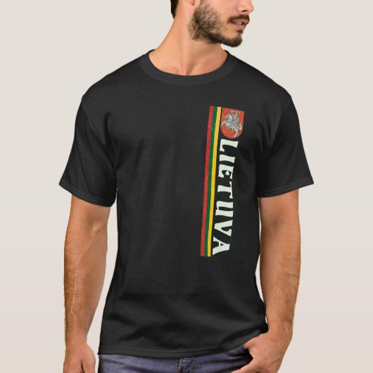 リトアニア語サッカースタイルリエトゥヴァ Tシャツ (正面)