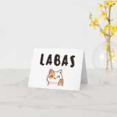 リトアニア語ラバ語 カード (黄色い花)