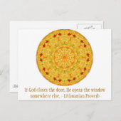 リトアニア語諺の機会感動的引用文 ポストカード (正面/裏面)