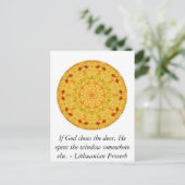 リトアニア語諺の機会感動的引用文 ポストカード (スタンド正面)