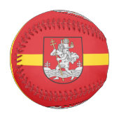 リトアニア野球・ビリニュス国旗 野球ボール (正面左)