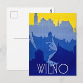 リトアニア，ビルヌス， ポストカード (正面/裏面)