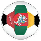 リトアニア・フットボール&リトアニア国旗/スポーツ サッカーボール (回転)