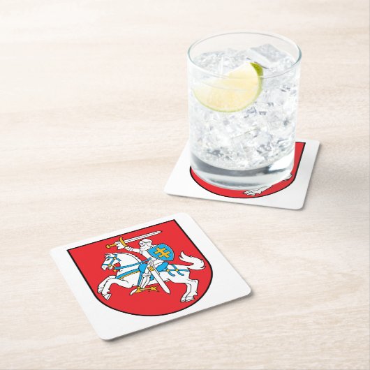 リトアニア・ヴィティスコースターセット スクエアペーパーコースター (インサイチュ)