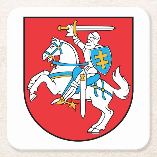 リトアニア・ヴィティスコースターセット スクエアペーパーコースター (正面)