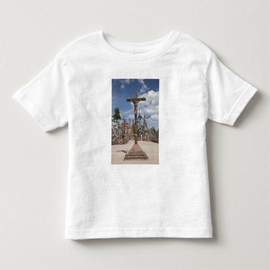 リトアニア、中央リトアニア、シャウレイ、丘４番 トドラーTシャツ (正面)
