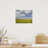 リトアニア，中央リトアニア，ジョニスキス，フィールド ポスター (キッチン)