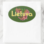 リトアニア 楕円形シール (バッグ)